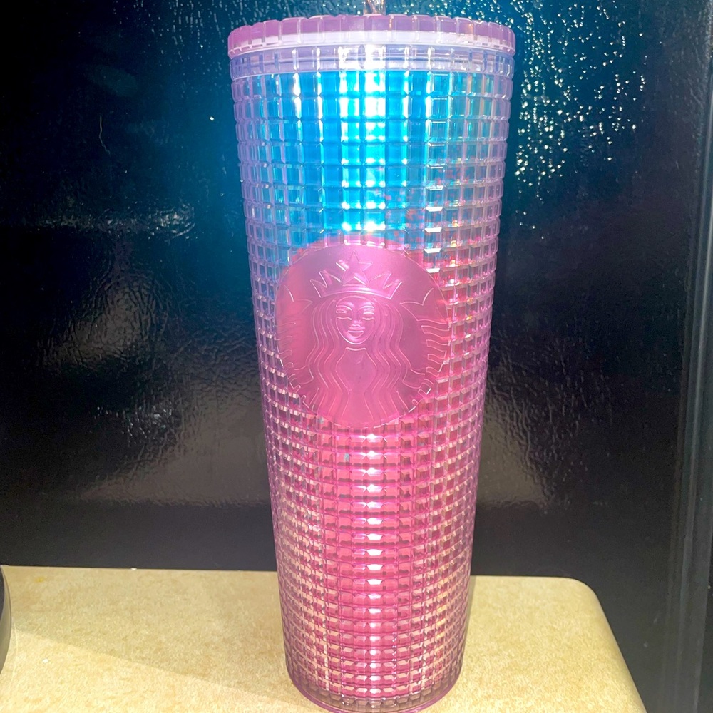 Starbucks teal and pink 24oz cold tumbler